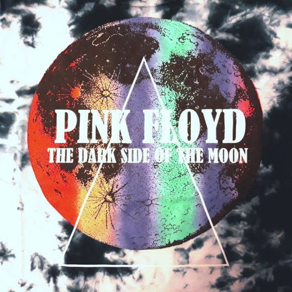 Pink Floyd Dark Side of the Moon Tie Dye rock Skimmer Official T-Shirt L NWT - Picture 2 of 3